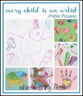 Turn Your Child's Artwork into a Keepsake Pillow by Amy of While Wearing Heels @BonbonBreak