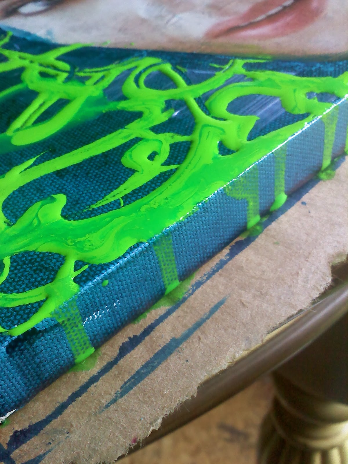 MaryJo McGraw Abstract Class At Spokane Art Supply Feb 8th 2014