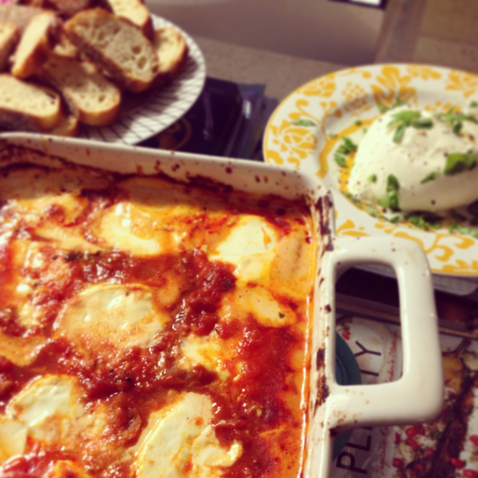 pearls and pasta Baked Marinara and Goat Cheese Appetizer