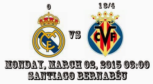 Real Madrid vs Villarreal La Liga Spanyol 2015