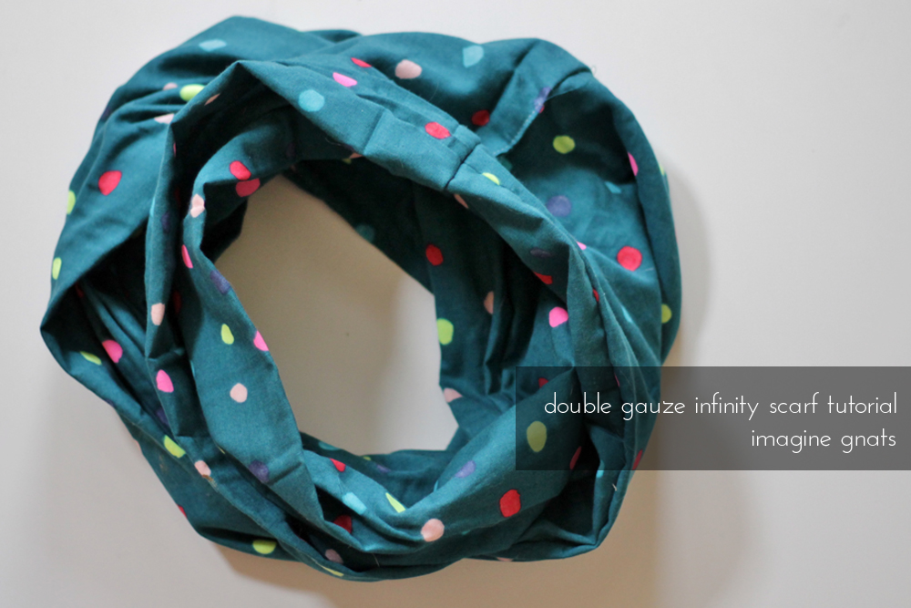 sewing double gauze infinity scarf tutorial imagine gnats