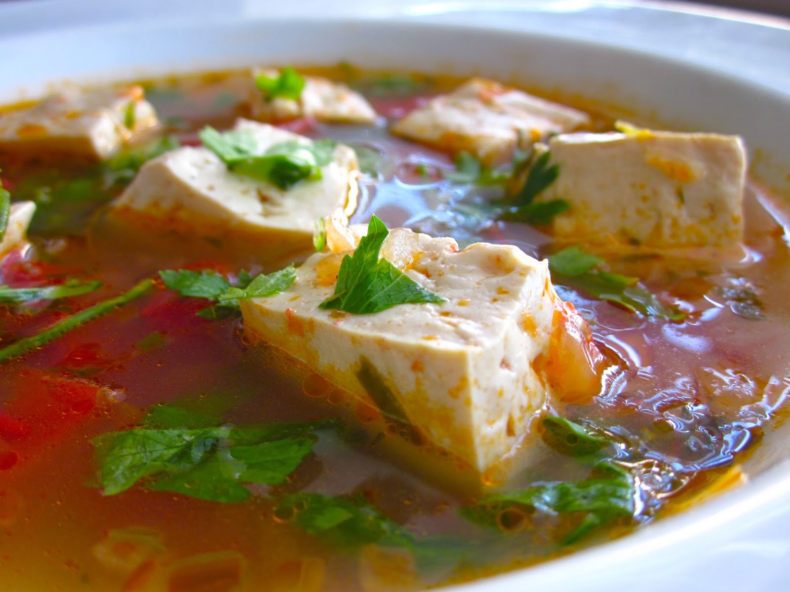 Vietnamese Tofu Tomato Soup