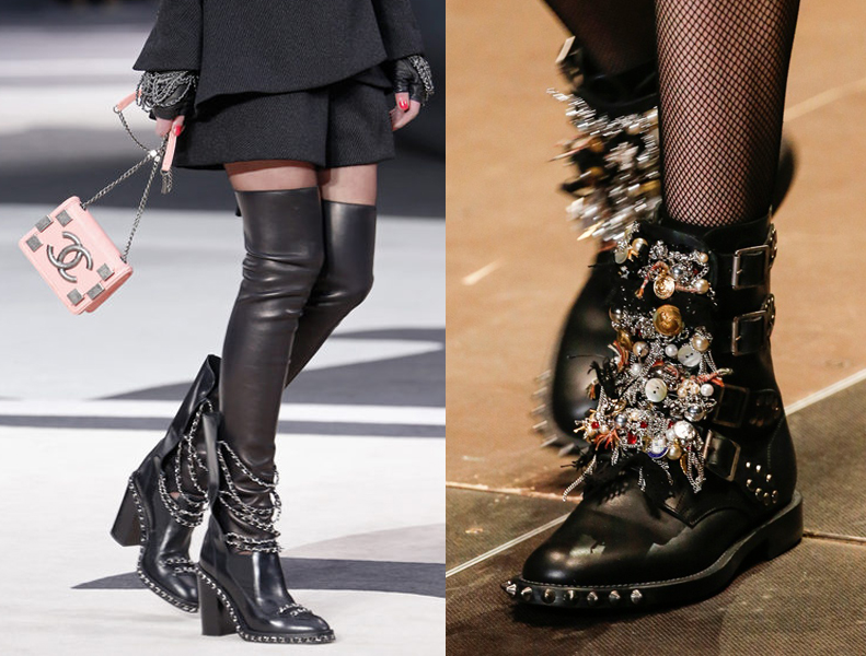 The battle of punky boots: Chanel vs. Saint Laurent - LaiaMagazine