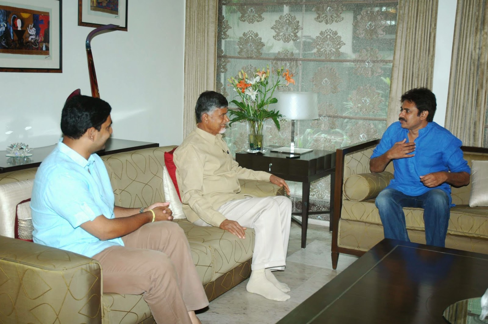 Pawan Kalyan At CBN House - Photos