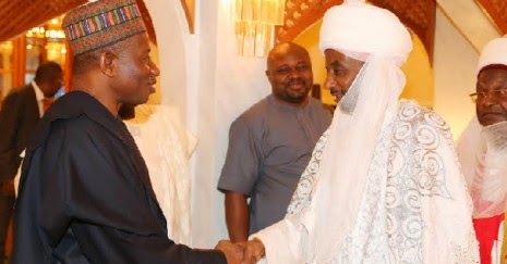 Emir of Kano, Sanusi meets president Jonathan 