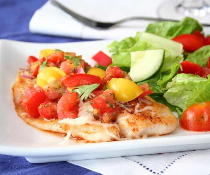 Chipotle Seared Tilapia with Homemade Pico De Gallo (Low Carb and