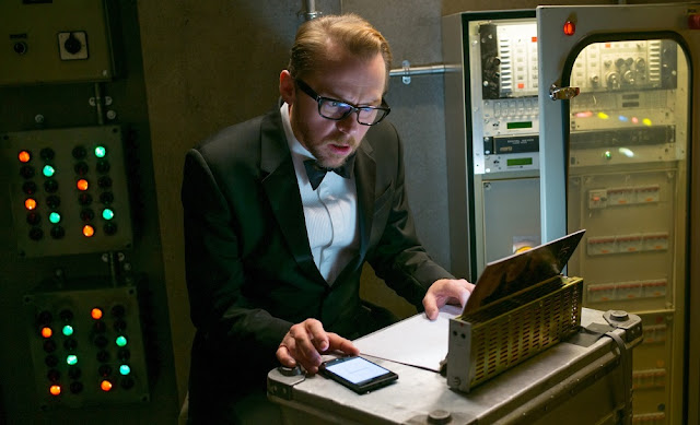 Simon Pegg reprises his role as Benji Dunn and is still funny as hell. Mission Impossible 5 Rogue Nation still simon pegg