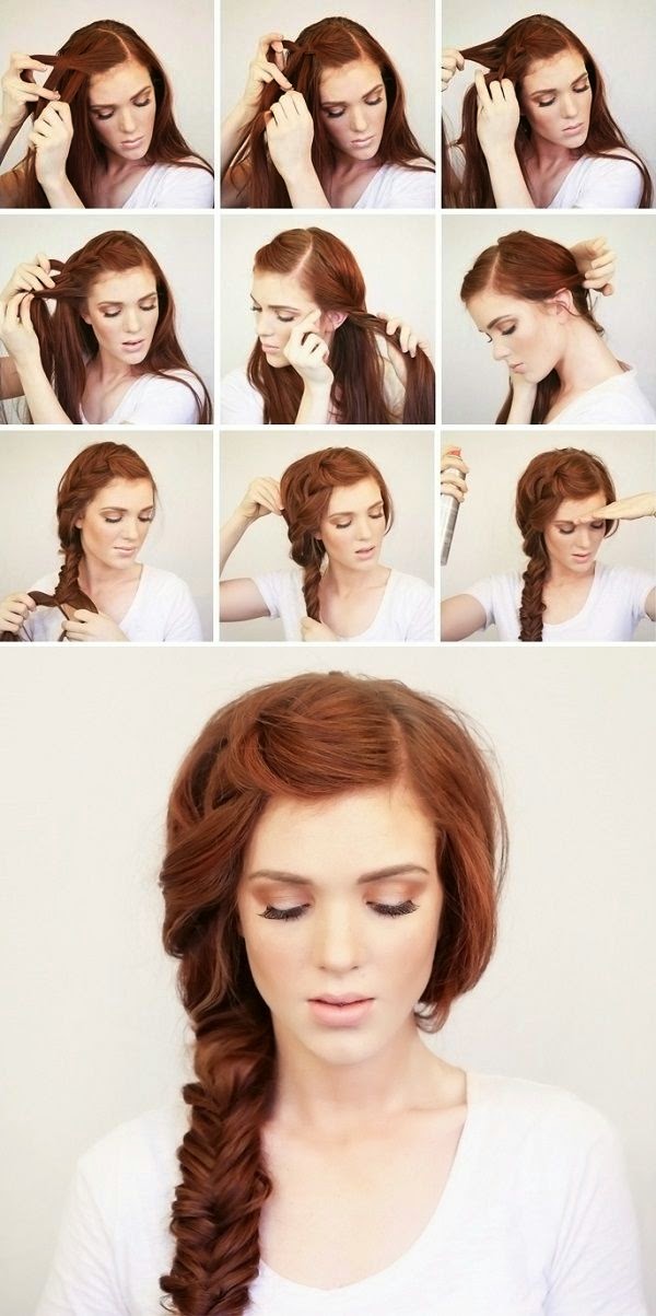 Cara Menata Rambut Ikal Panjang Ala Loose Side Braid Cara Menata Rambut Ikal Panjang Ala Loose Side Braid
