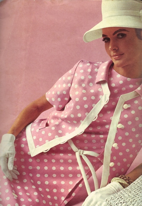 60's polka dot fashion