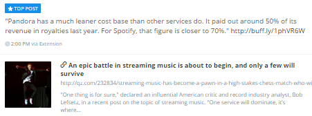 http://qz.com/232834/streaming-music-has-become-a-pawn-in-a-high-stakes-chess-match-who-will-win-and-why/?utm_content=buffera41aa&utm_medium=social&utm_source=linkedin.com&utm_campaign=buffer#/h/88797,3,88803,1,88807,1,88809,1/