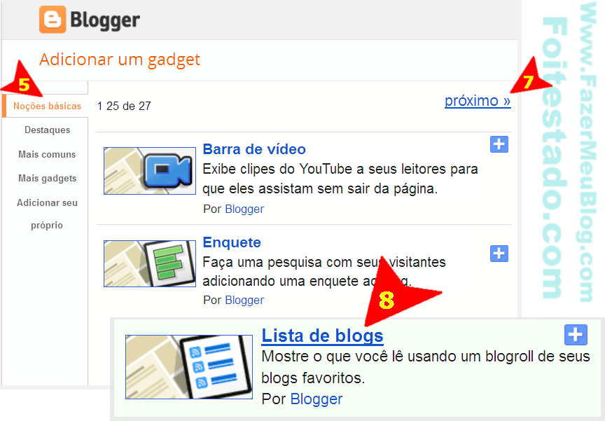 Colocar gadget lista dos blogs favoritos no blogger como faz para colocar gadget lista com meus blogs favoritos no blogger