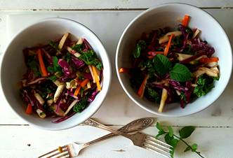 Cabbage, Apple & Kale Salad