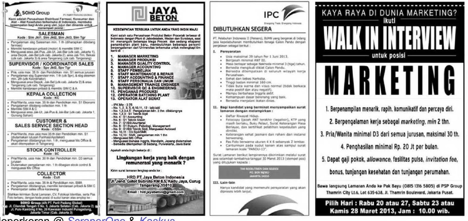 Contoh Iklan Lowongan Kerja Finance Rasmi