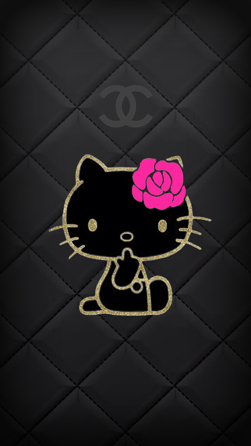 love pink pink black wallpaper freebie hello kitty free font