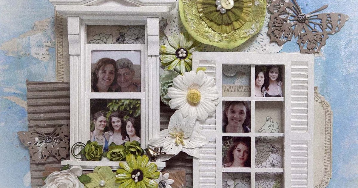 Creative Mayhem Windows in the Sky Canvas using doll house window boxes