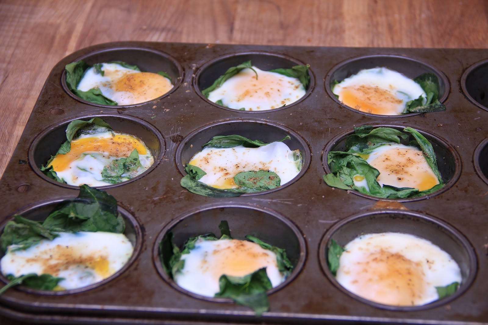 Jennifer Wood Fitness Oven Baked Spinach Eggs SO EASY!