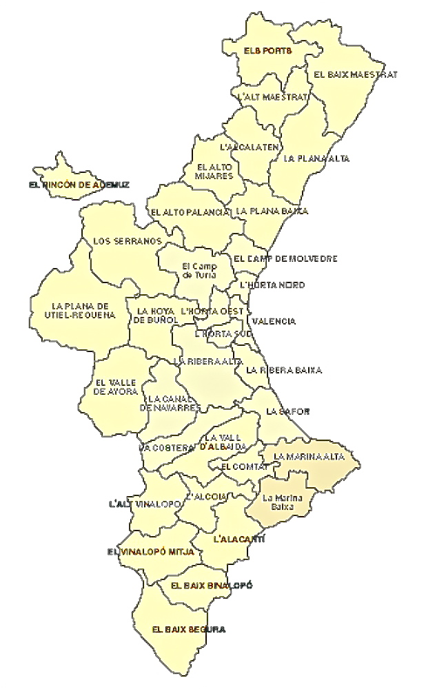 COMINIDAD VALENCIANA MAPA cominidad valenciana mapa: