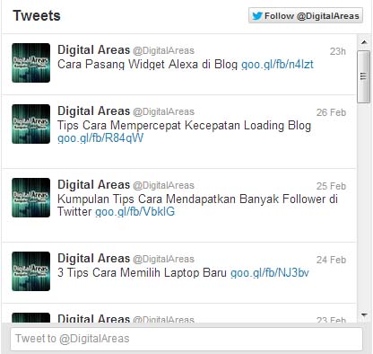 Cara Membuat Widget Twitter Di Blog | cara pasang widget twitter di blog kumpulan tutorial Cara Membuat Widget Twitter Di Blog | cara pasang widget twitter di blog kumpulan tutorial