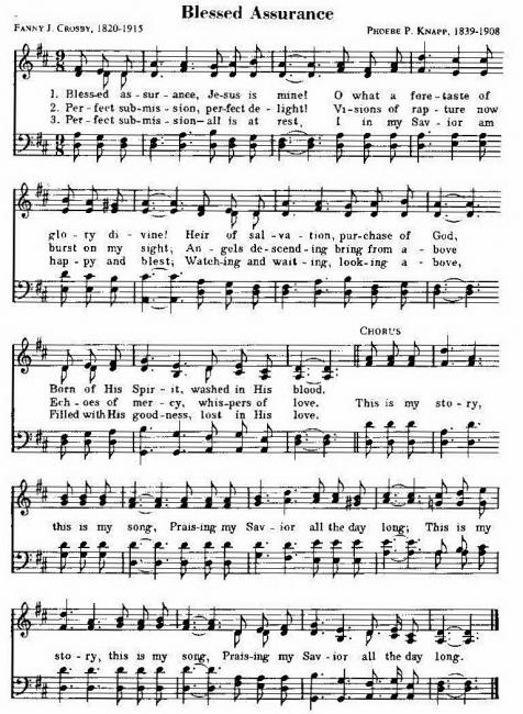songs of praises blessed assurance blessed assurance sheet music