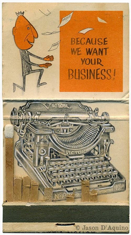 20-Typewriter-Jason-D-Aquino-Vintage-Matchbook-Drawings-www-designstack-co