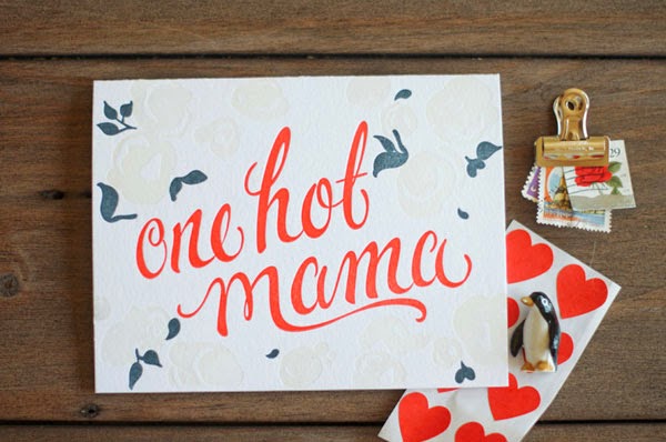 letterpress mothers day card ideas