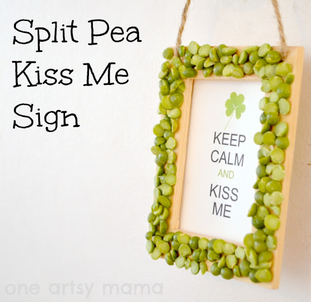 St. Patrick's Day, split peas, kiss me meme