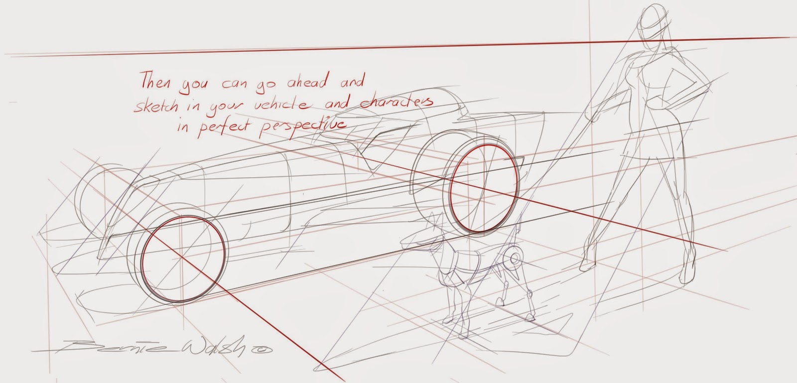 drawon New Sketchbook pro 7 perspective tool speed sketch tutorial on Companion
