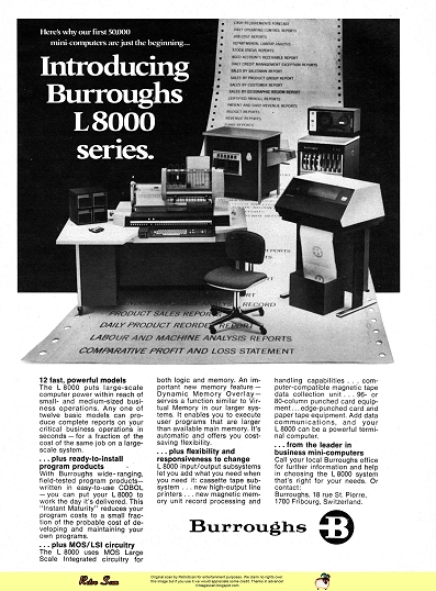 Burroughs L8000 (1973) Burroughs L8000 (1973)