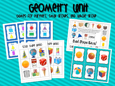 Mrs. Ricca's Kindergarten: Solid Shapes Geometry Unit & FREEBIE