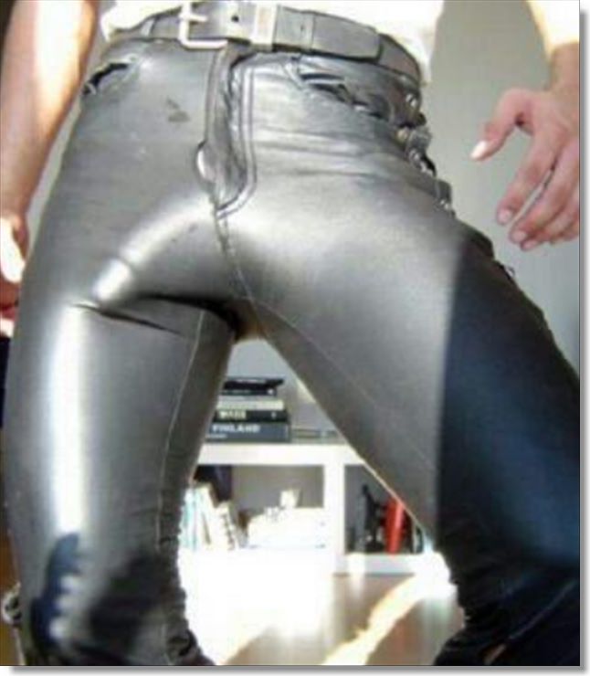 Massive cumshot freddy leather pants