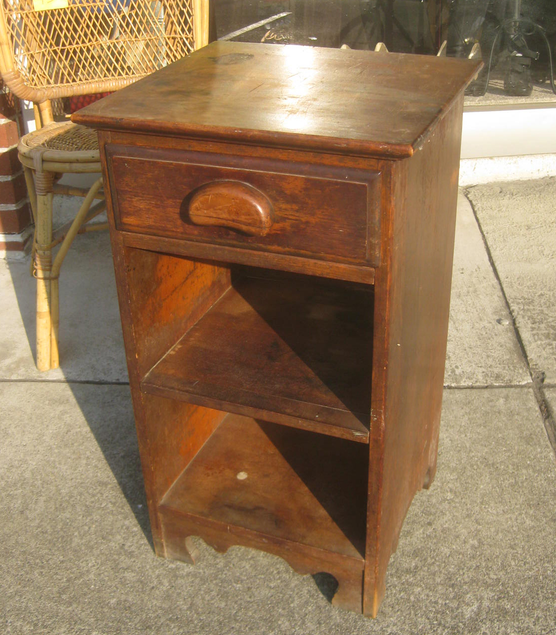 UHURU FURNITURE & COLLECTIBLES: SOLD - Wooden Night Stand - $35