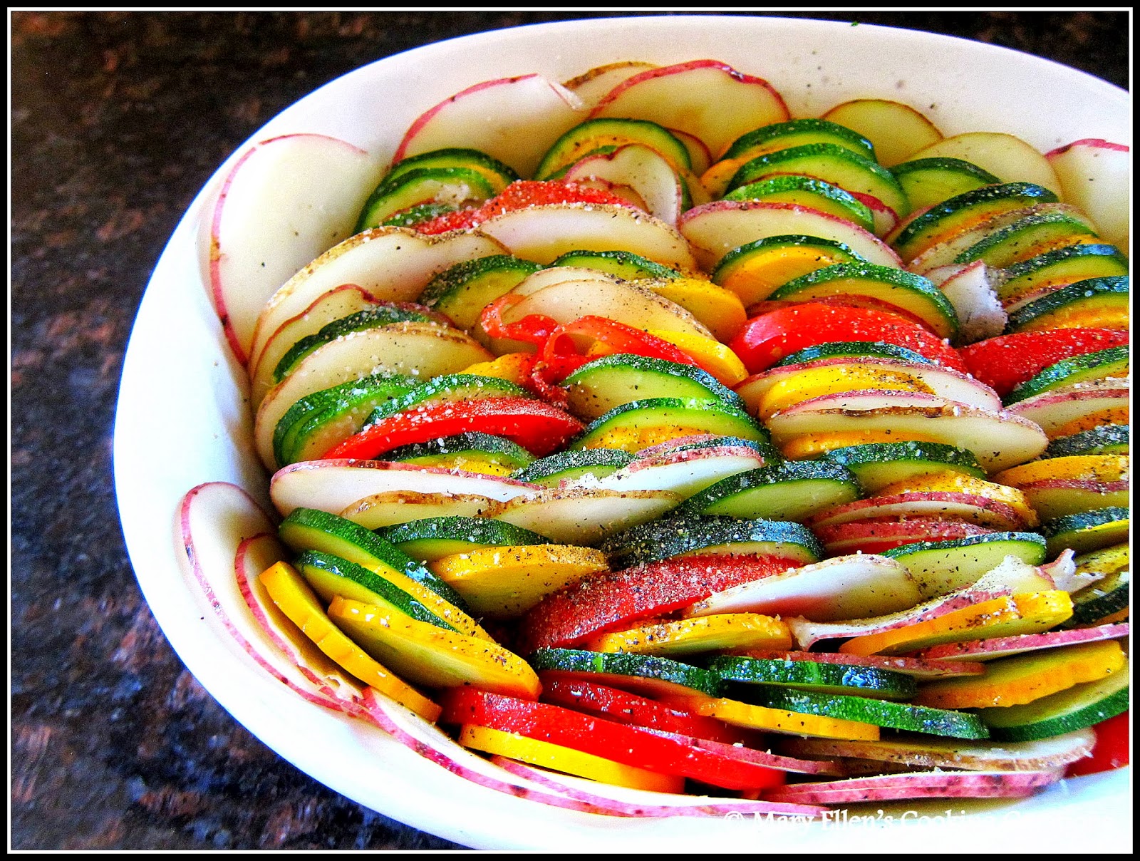 Mary Ellen's Cooking Creations Summer Vegetable Tian
