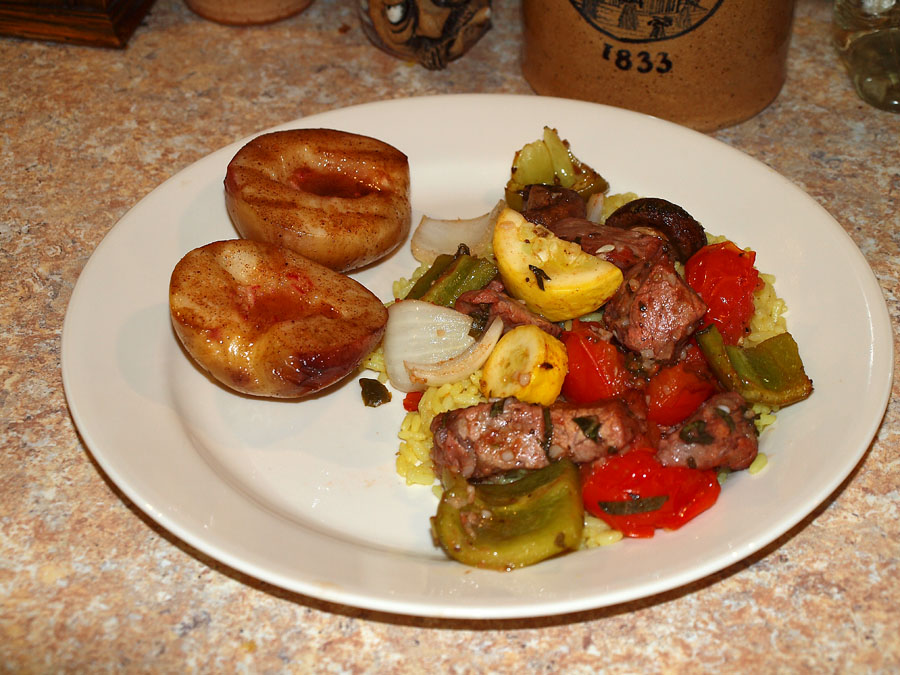 Pellet Smoker Cooking Unskewered Beef & Veggie Kabobs