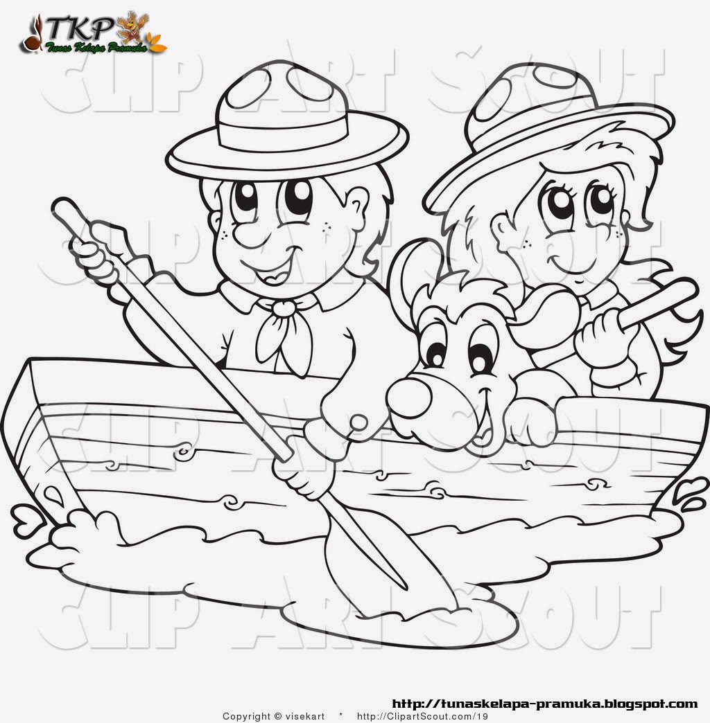 Pramuka Siaga Mewarnai Gambar Tunas Kelapa Pramuka