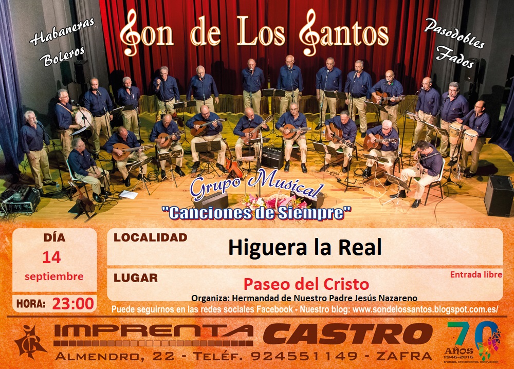 CONCIERTO EN HIGUERA LA REAL 14 septiembre de 2018