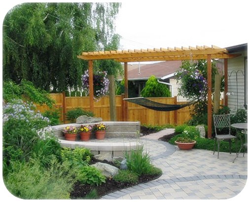 Contoh model taman belakang rumah minimalis