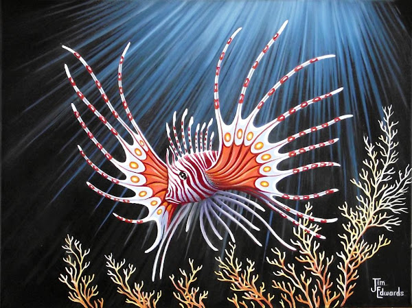 Juvenile Lionfish 18 x 24 (Sold)