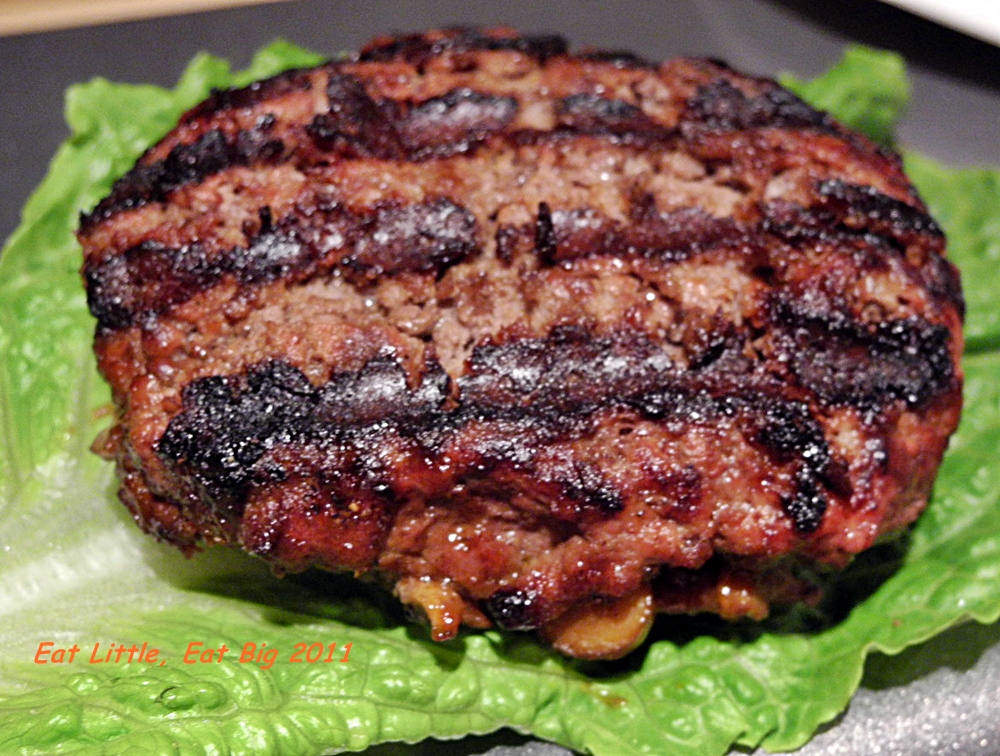 Barbecue "Surprise" Bison Burgers Eat Little, Eat Big