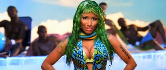 nicki minaj super bass video stills. Nicki Minaj shows off her