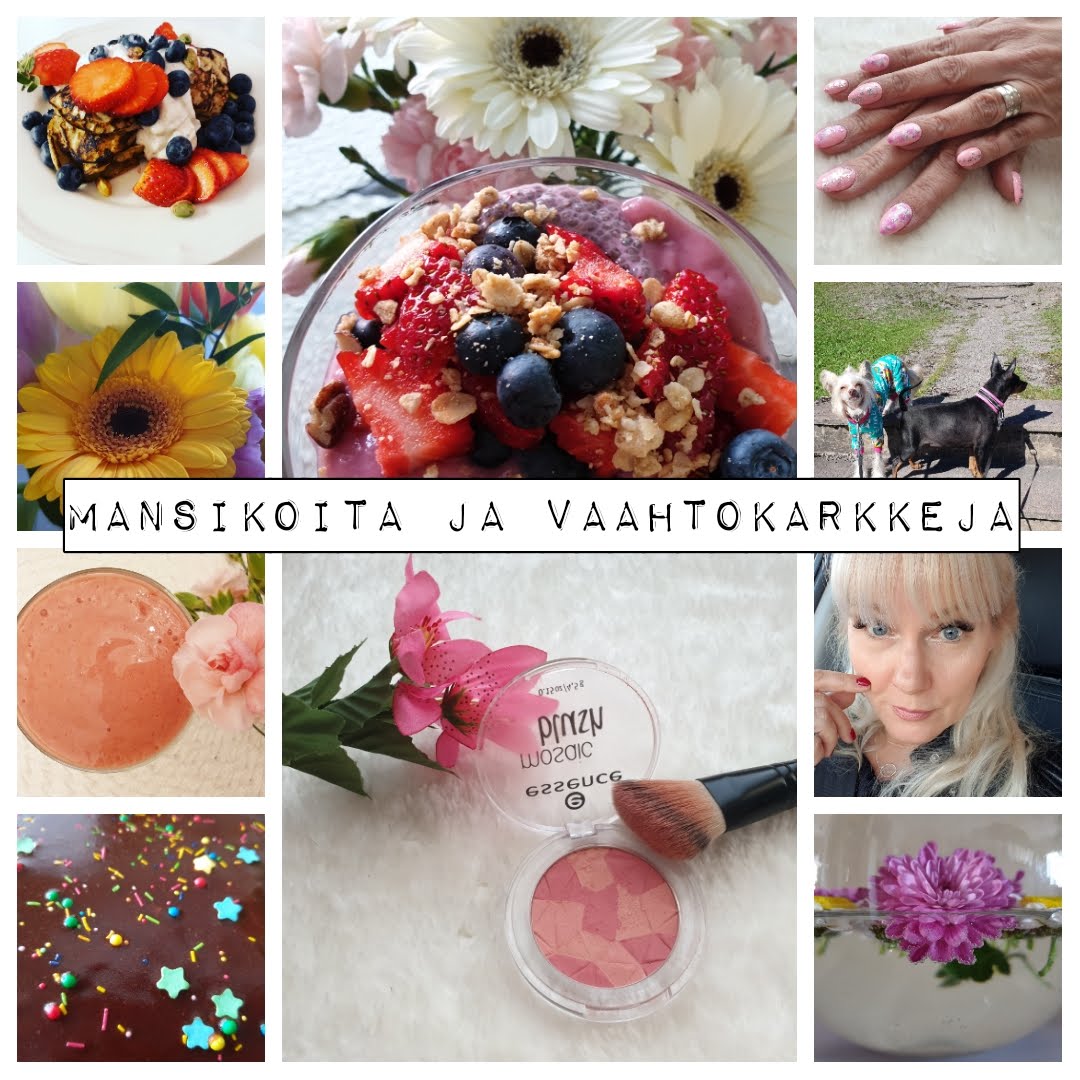 Mansikoita ja vaahtokarkkeja