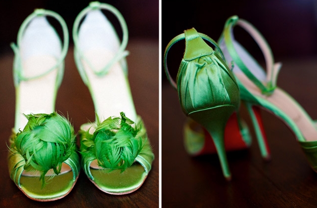 Wedding Lady: Green Wedding Shoes