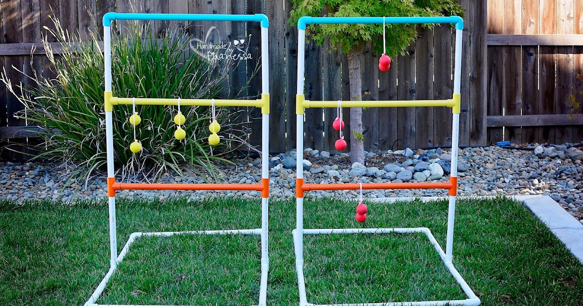 Phanessa's Crafts DIY Ladder Ball Stand