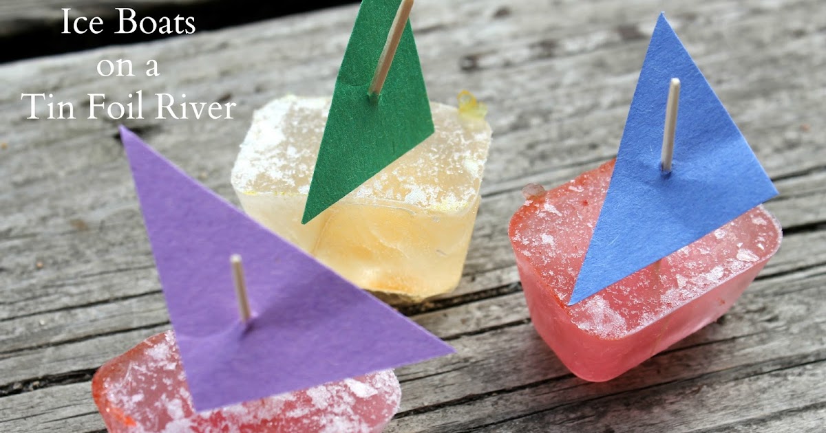 Tin Foil River and Mini Ice Boats Reading Confetti