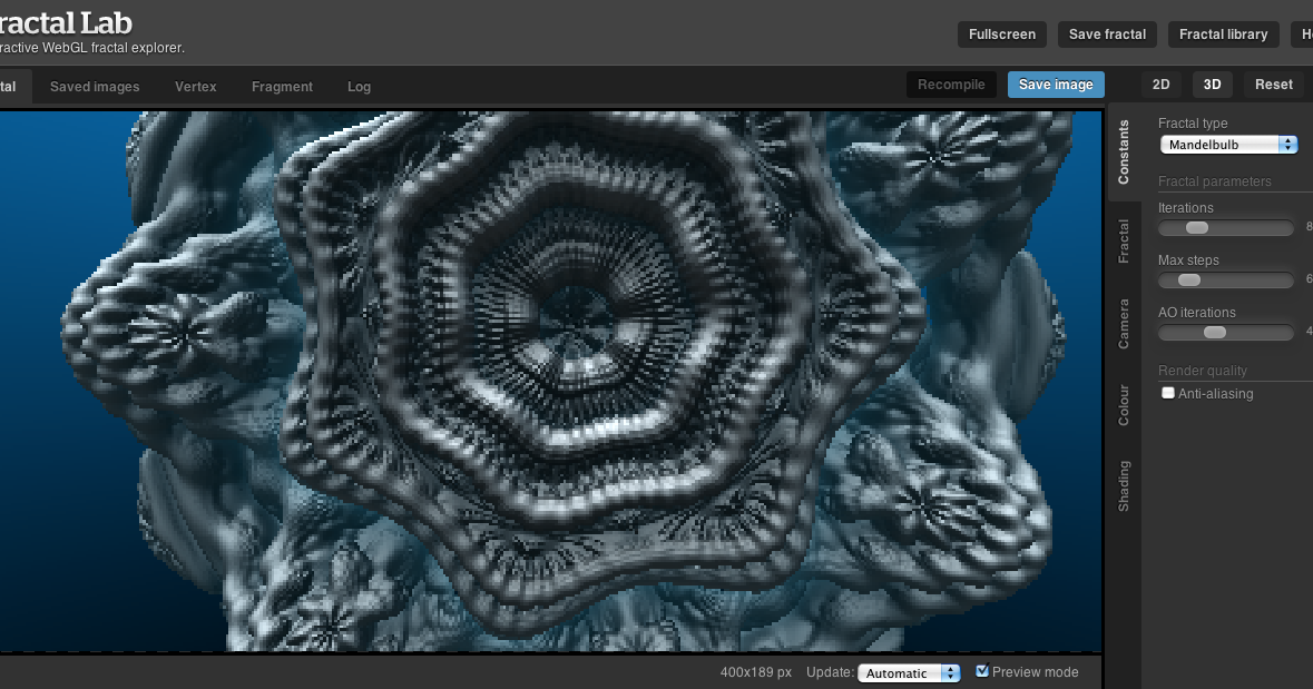 Dasein Science Tech Demo Fractal Lab WebGL