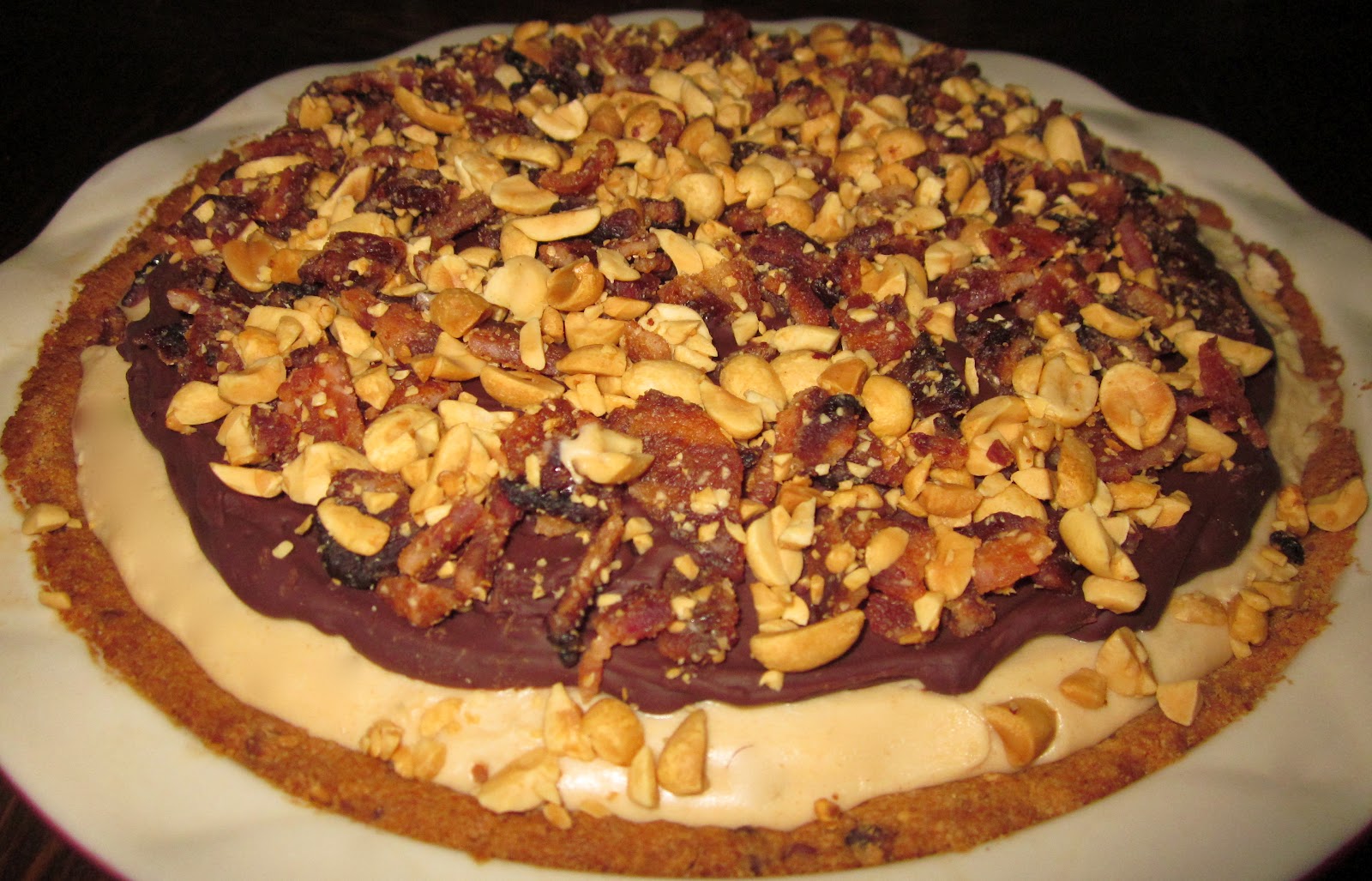Haute + Heirloom Retro ChocolateBaconPeanut Butter Pie with Bacon