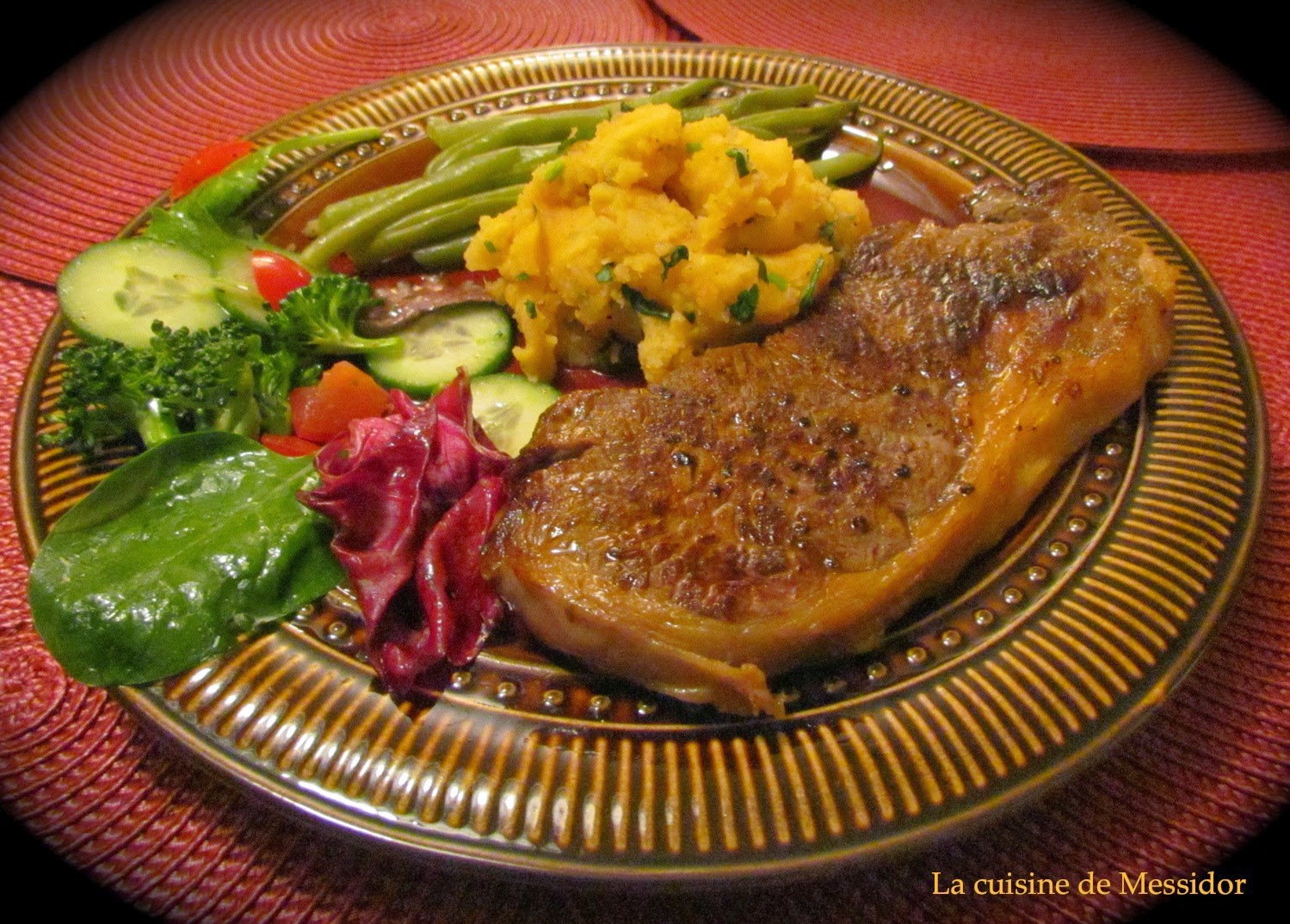 La cuisine de Messidor Fauxfilet poêlé, sauce diable