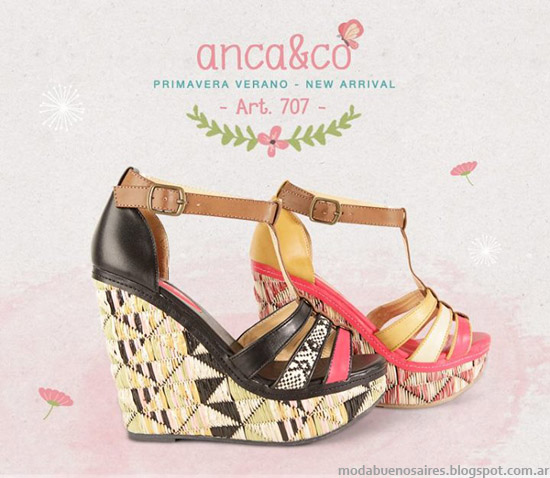 Sandalias 2014 Anca & Co primavera verano 2014 sandalias. Moda sandalias 2014.