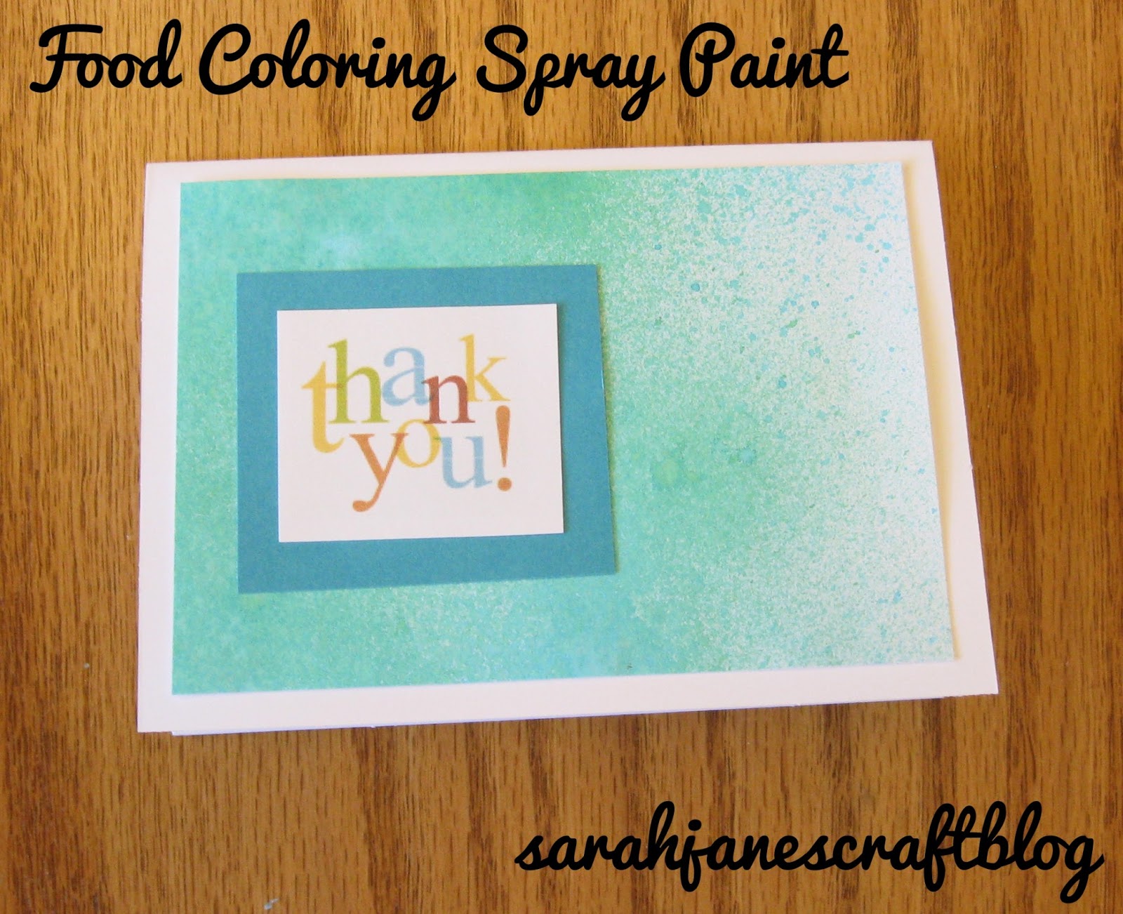 Sarah Jane's Craft Blog Food Coloring Spray Paint