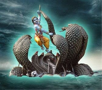 krishna and kaliya snake