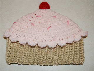Crochet cupcake hat